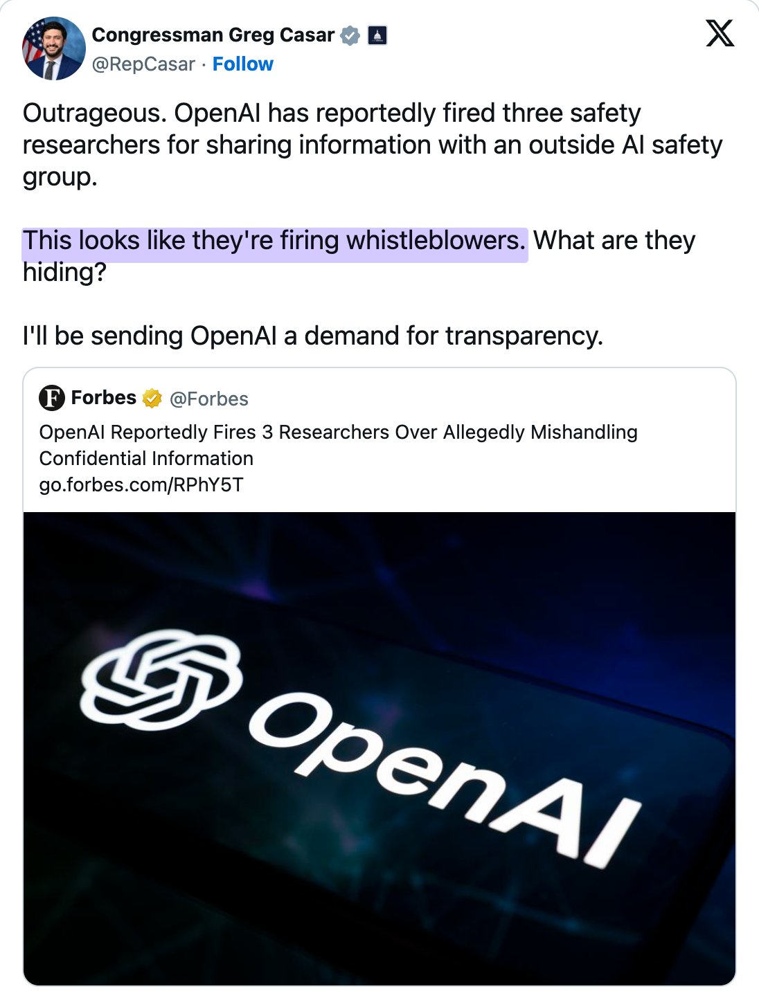 Rep. Greg Casar: This looks like they're firing whistleblowers
